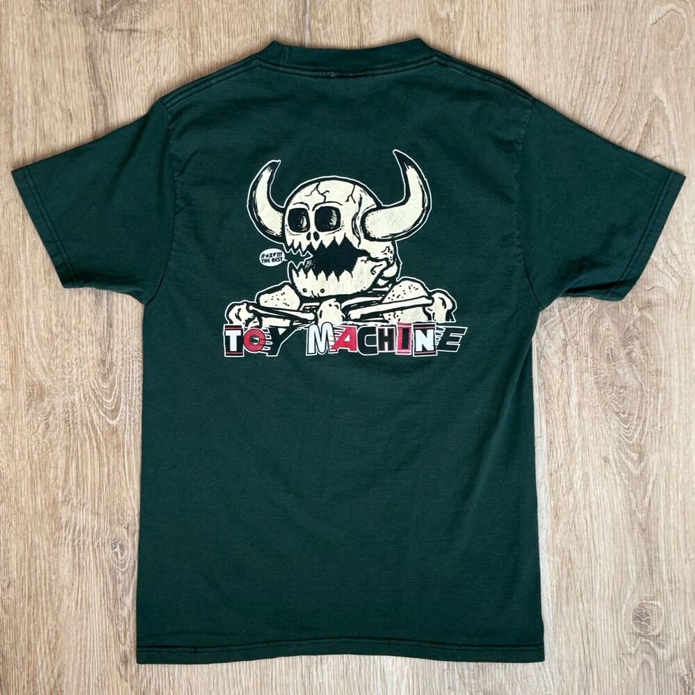 Independent Toy Machine Horned Monster Graphic T-Shirt Green Sizes Skate Collab